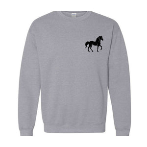 Personalized Equestrian Sweatshirt, Custom Horse Lover , Horse Trainer Gift, Horseback Riding , Girl Horse