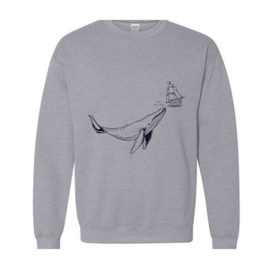 Whale Hello There Sweatshirt, Sea Lover T-shirt, Cool Ocean T-shirt, Whale Lover Tee, Beach Shirt, Funny Animal Shirt, Whale T-Shirt