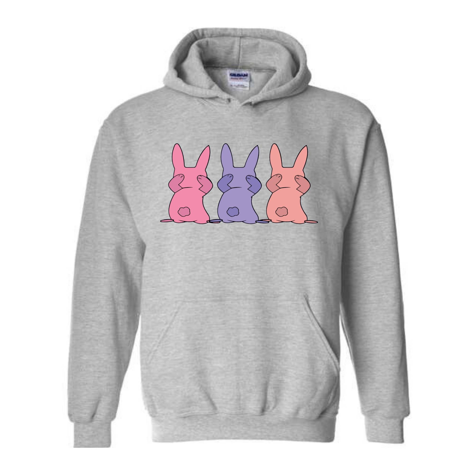 Three Rabbits Hoodie, Animal Hoodie, Wildlife Hoodie, Hipster Bunny Hoodie, Bunny Hoodie