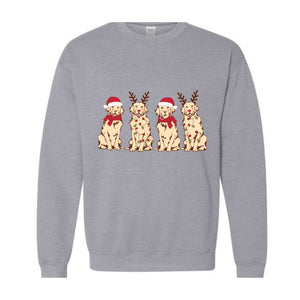 Christmas Dog Sweatshirt, Reindeer Dog Sweatshirt, Santa Dog Sweatshirt, Gift for Dog Lover, Xmas Dog Sweatshirt