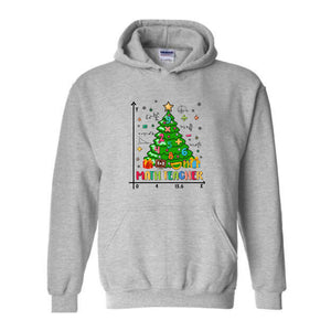 Christmas Tree Math Teacher Sweatshirt, Math Teacher Lover, Teaching Math Hoodie, Mathematics Sweatshirt, Math Christmas Sweater