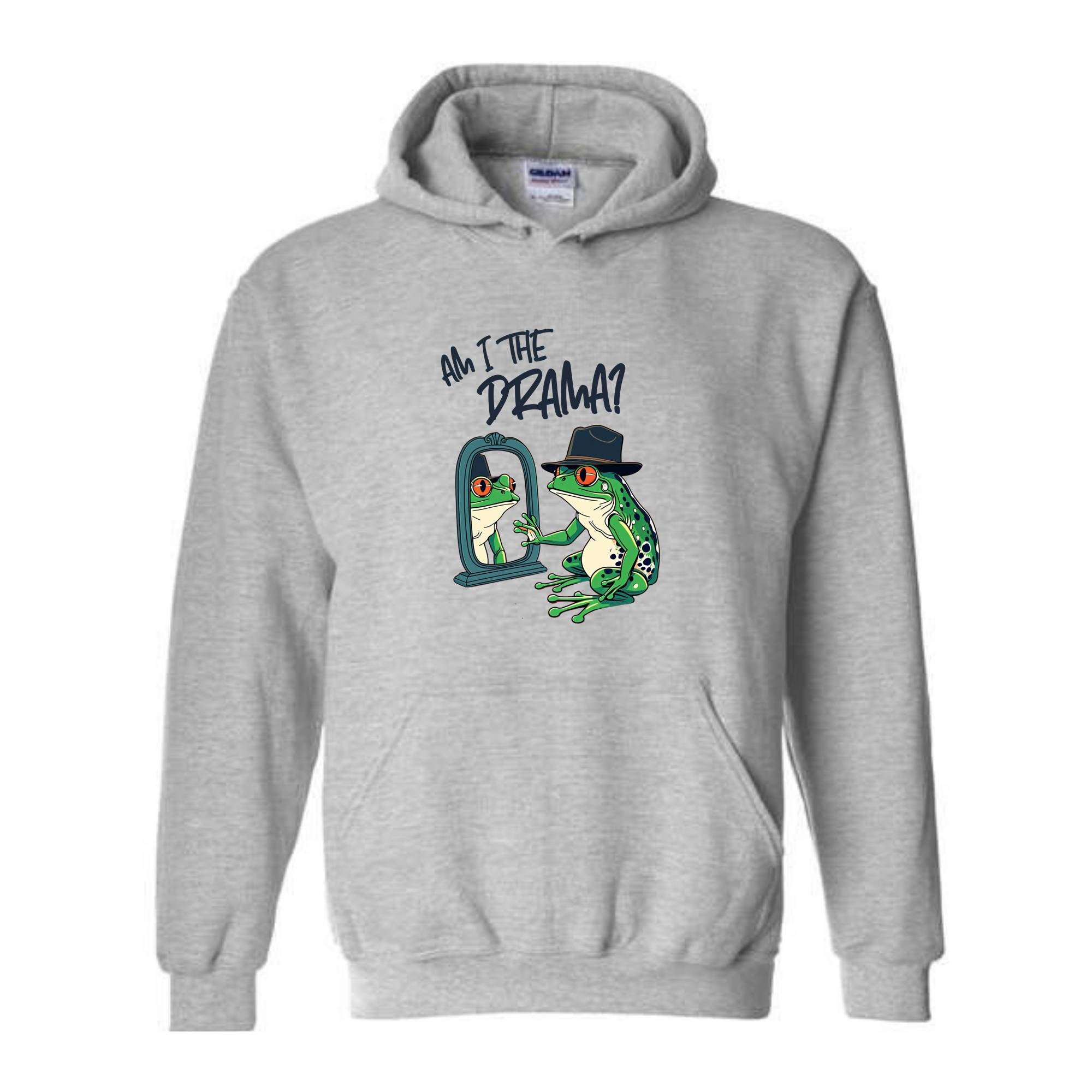 Am I The Drama Hoodie, Funny Frog Sweatshirt, Frog Hoodie, Retro Sassy Sweatshirt, Mental Health Hoodie, Funny Frog Lover Sweater