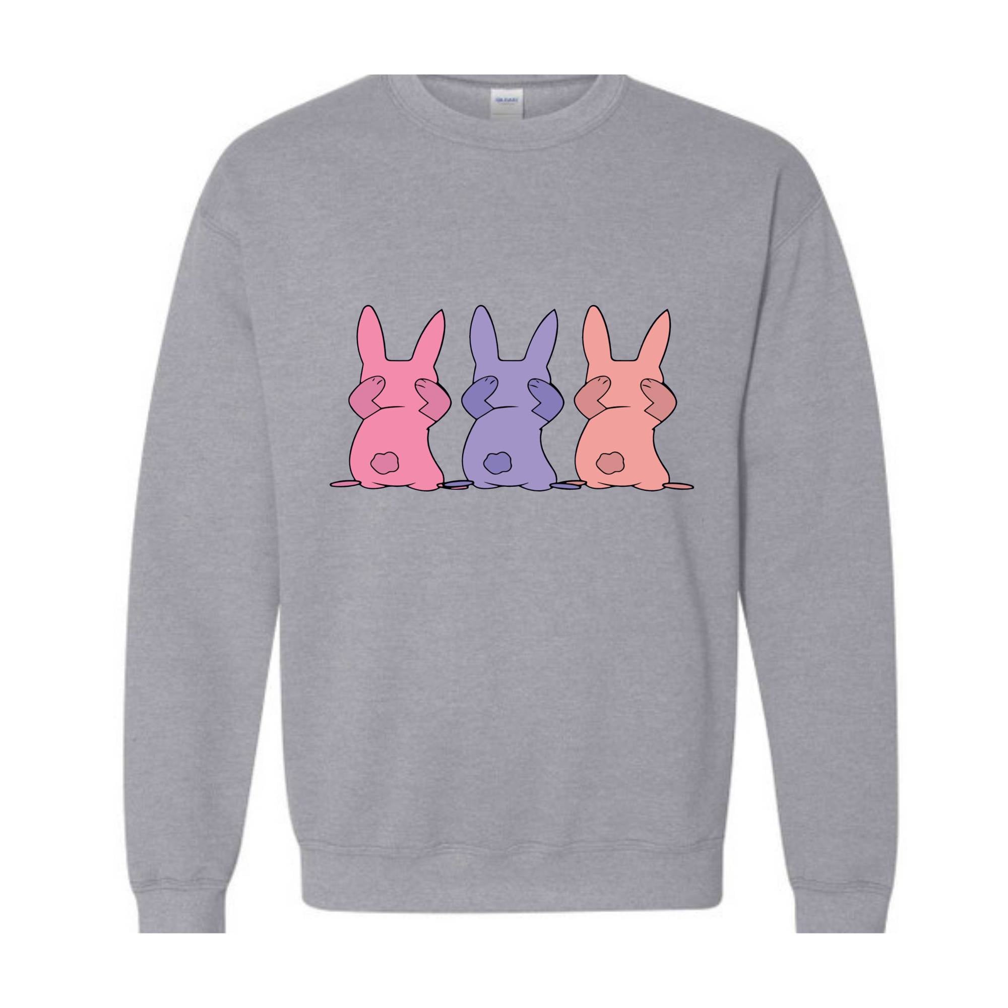 Three Rabbits Sweatshirt, Animal Sweatshirt, Wildlife Sweatshirt, Hipster Bunny Sweater, Bunny Hoodie