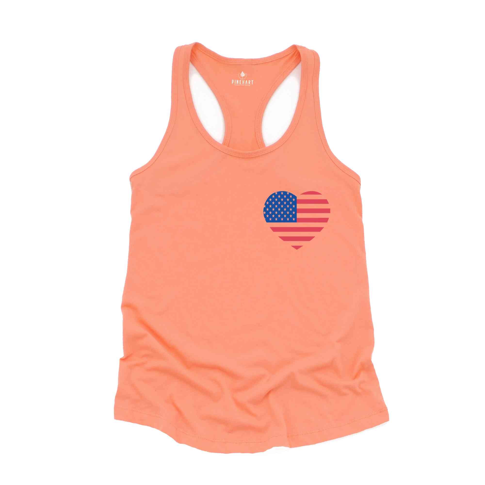 American Flag Tank Top, 4th of July Tank Top, Heart Tank Top, Independence Day Tank Top, Freedom Tank Top, Memorial Day Tank Top