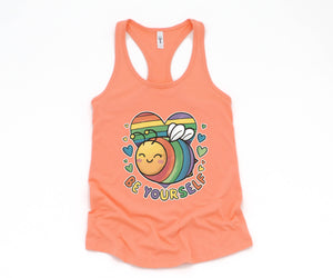 Cute LGBTQ Bee Tank Top, LGBTQ Pride Tank Top, Gay Pride Tank Top, Pride Month Tank Top, Love Is Love Tank Top, Rainbow Heart Tank Top