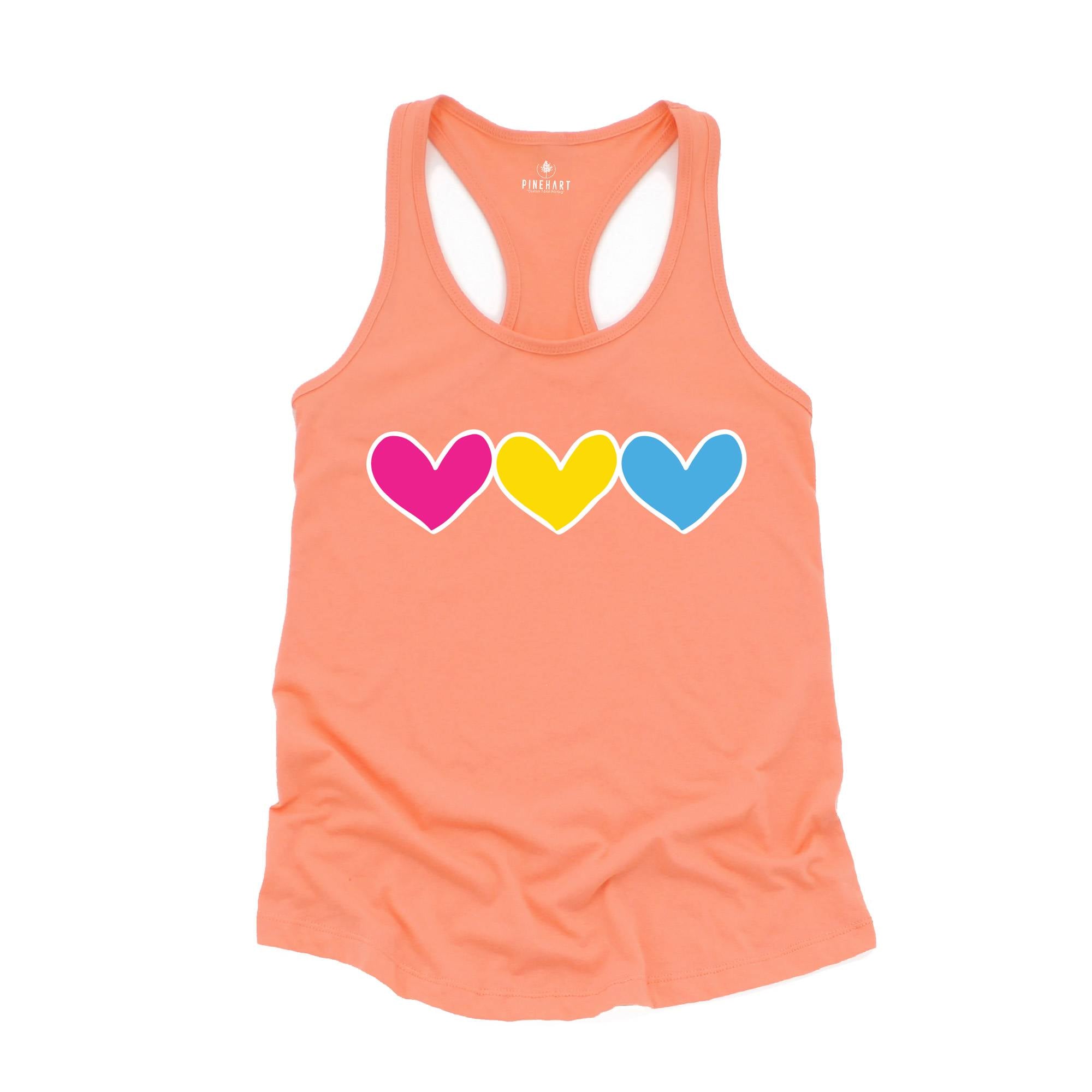 Pansexual Big Hearts Tank Top, Pansexual Pride, Pan Tank Top, Pansexual Rights, Pansexual Gift Ideas, Pansexual Tank Top