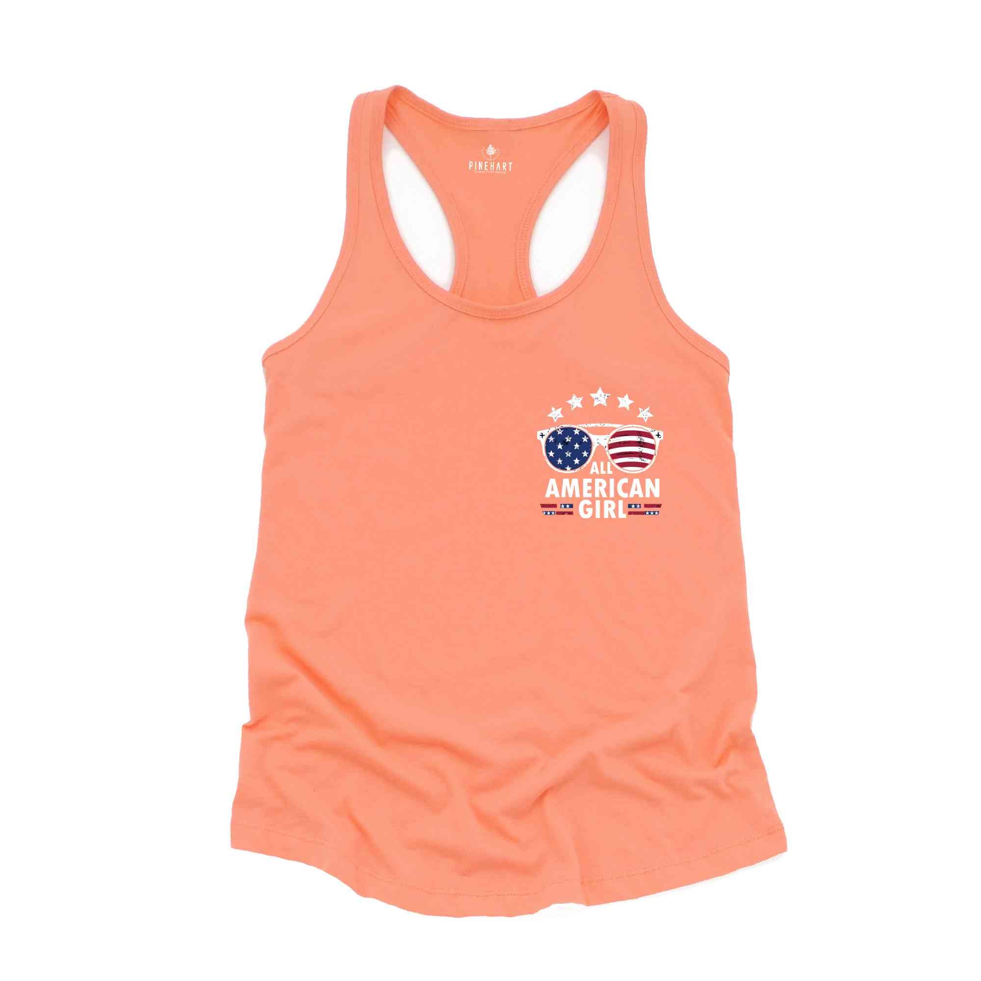 All American Girl Tank Top, 4th of July Tank, Patriotic Tank, 4th Of July Tank, Usa Flag Shirt, Independence Day Shirt