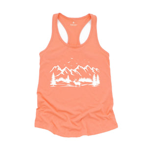 Deer Mountain,Tank Top,Hiking Tank Top,Deer Tank Top,Hippie Tank Top,Mountain Tank Top,Boho Tank Top,Camping Tank Top,Yoga Tank Top,Custom Tank Top,Exercise Tank Top,Camp Tank Top,Mountain Camp Tank