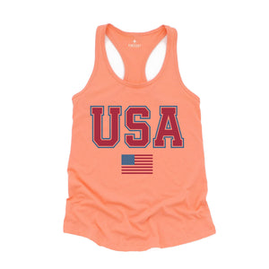 Vintage USA Flag Tank Top, 4th of July Tank, 4th of July Gifts, Vintage Tank Top, USA Apparel, Independence Day Tank Top