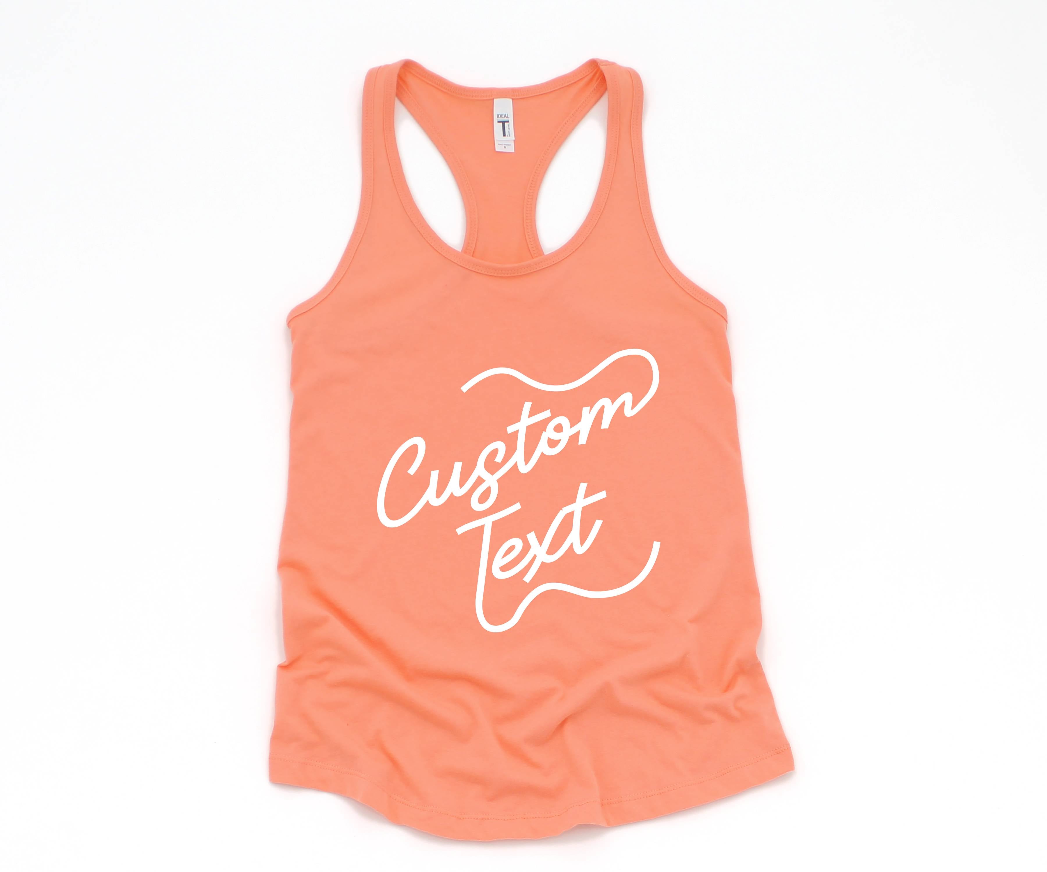 Custom Text Tank, Custom Bride Tank, Your Text Woman Tank, Custom Fitness Tank, Women Custom Workout Tank, Custom Workout Tank Top