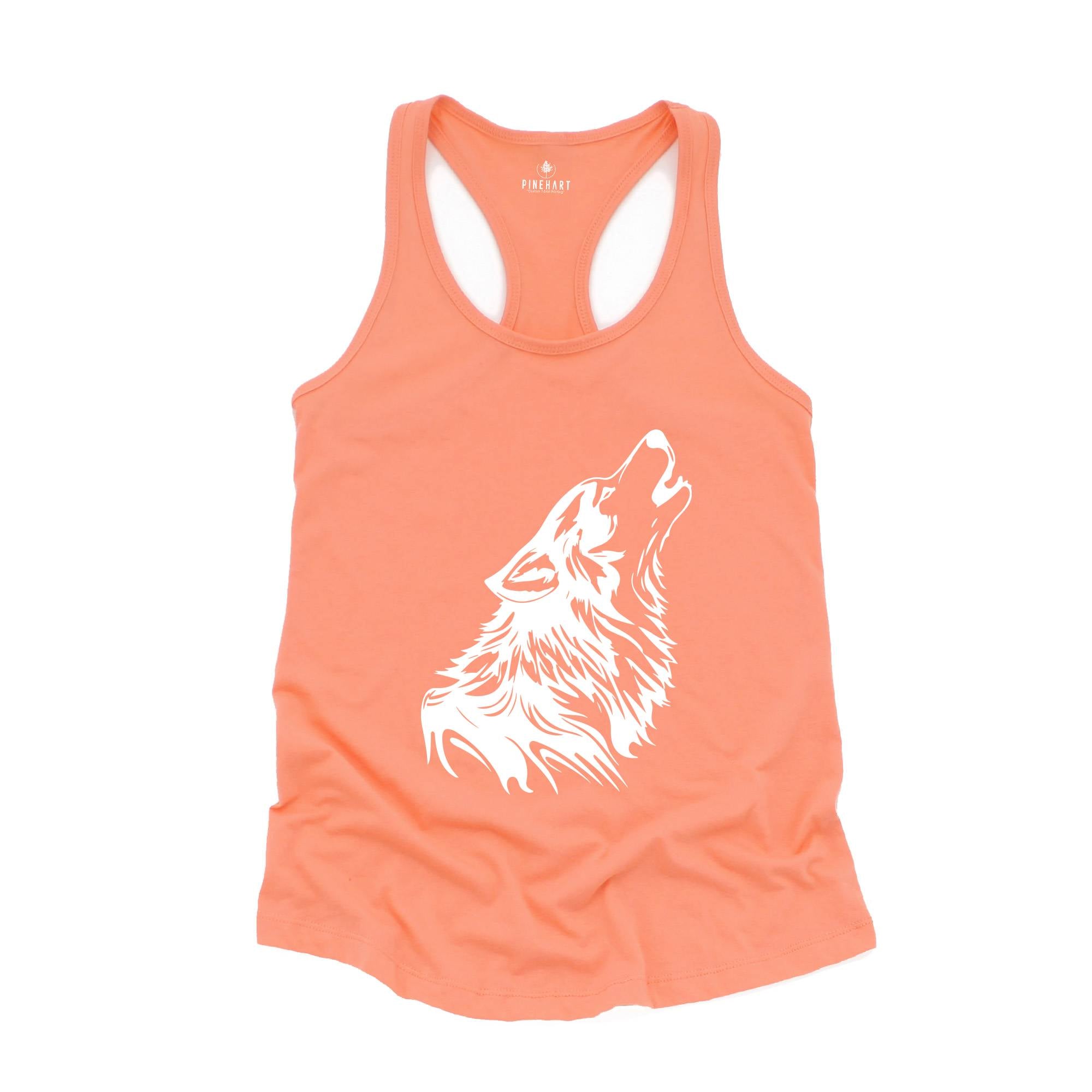 Wolf Tank Top, Howling Wolf Tank Top , Wolves Tank Top, Animal Tank Top, Camp Tank Top, Girls Tank Top, Gift for Mom