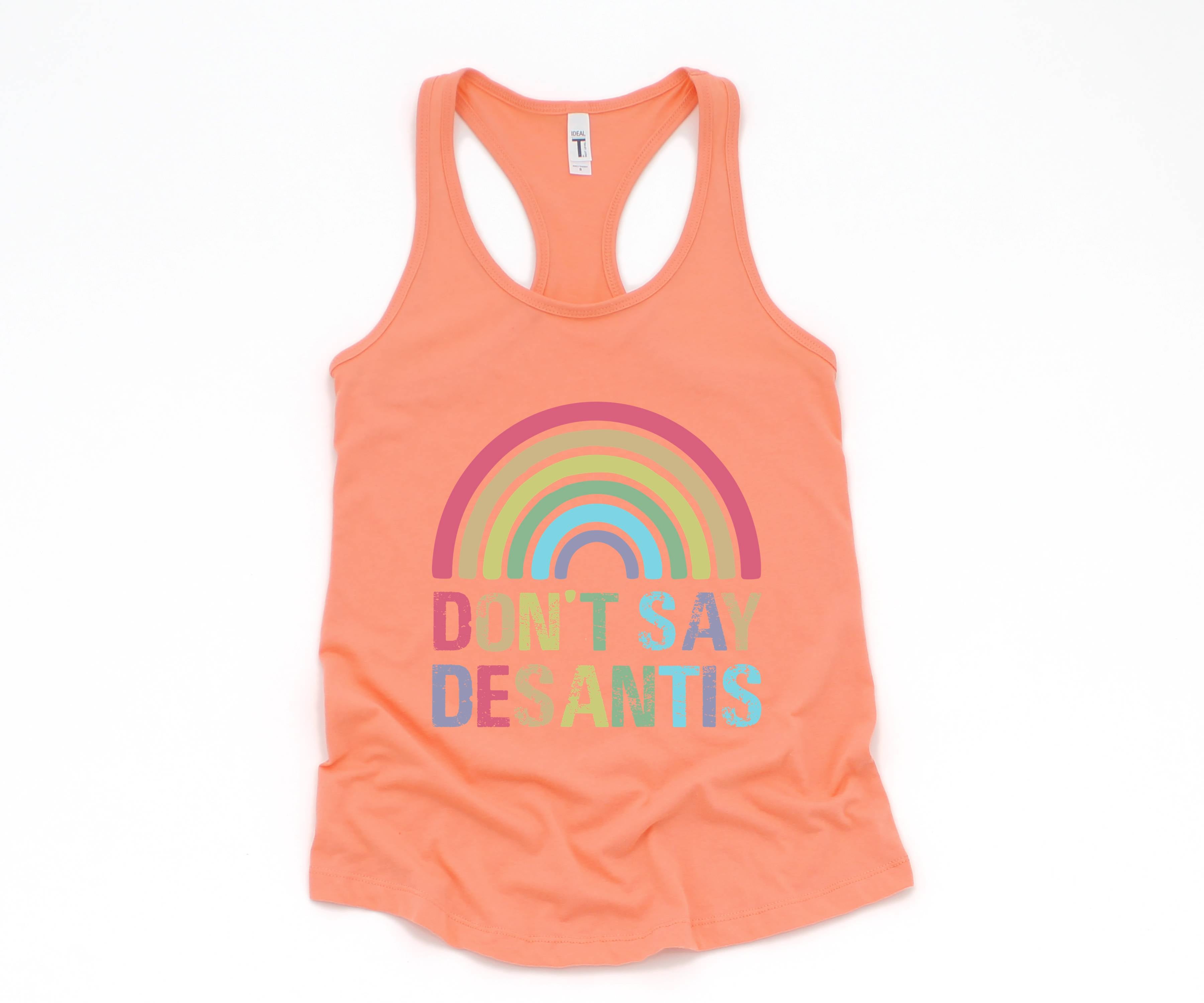 Don't Say Desantis Tank Top, Gay Pride Tank Top, Pride Flag Tank Top, Love Is Love Shirt, Gay Tank Top