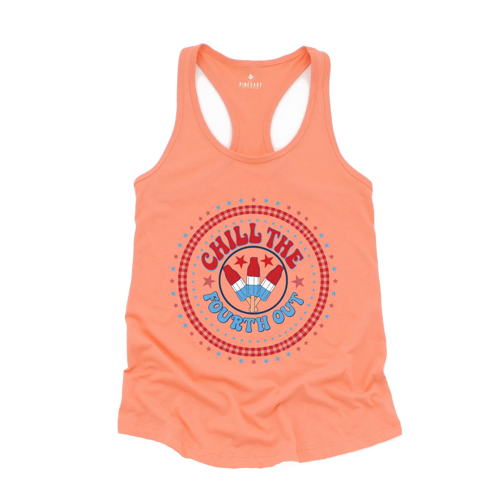 Chill The Fourth Out Tank, Funny 4th of July Tank, Retro 4th of July Tank, Independence Day Tank, American Popsicle Tank