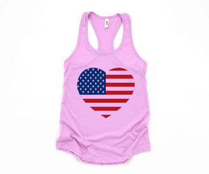 American Flag Tank Top, 4th of July Tank Top, Heart Tank Top, Independence Day Tank Top, Freedom Tank Top, Memorial Day Tank Top