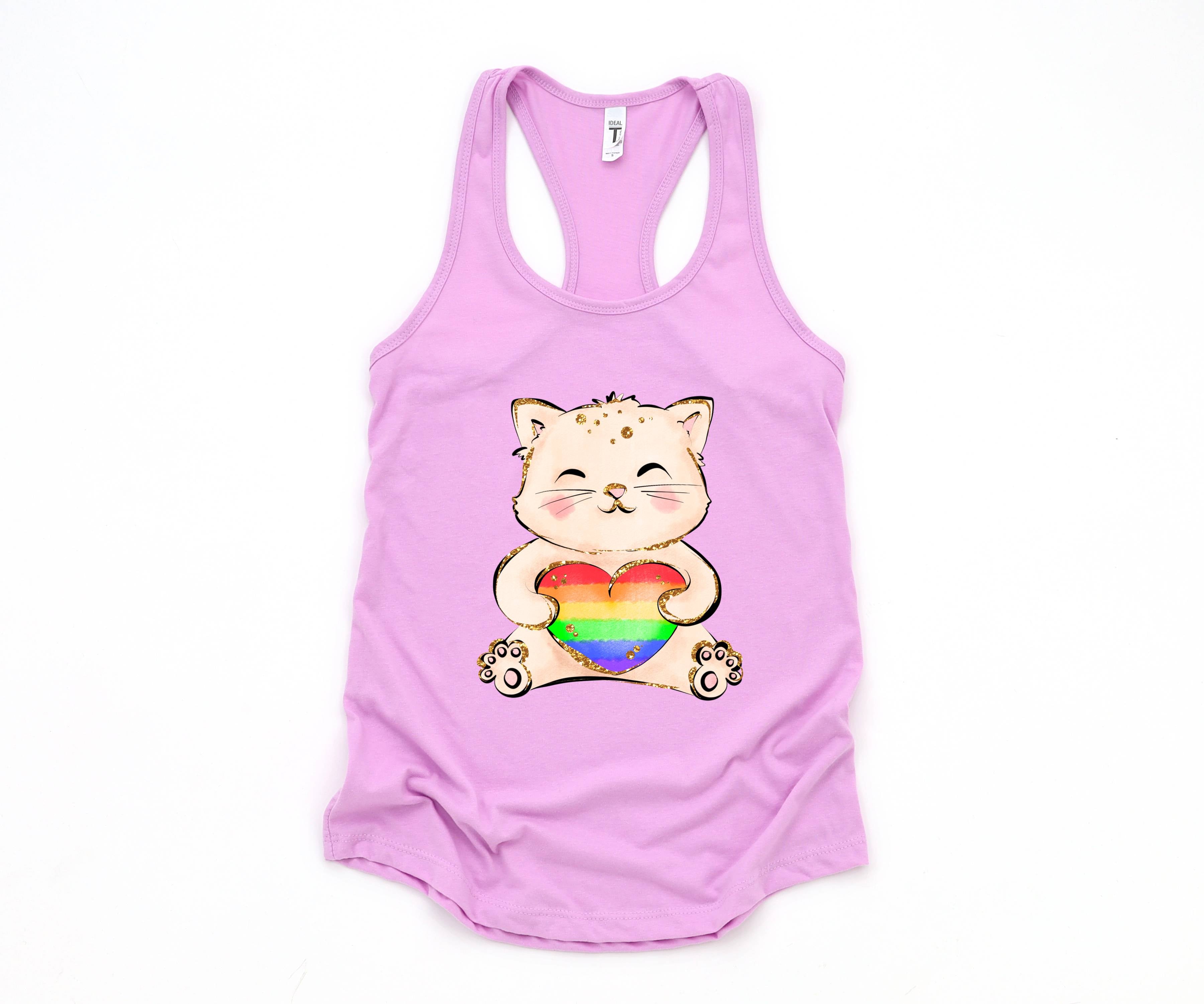 Cute LGBTQ Cat Tank Top, LGBTQ Pride Tank Top, Gay Pride Tank Top, Pride Month Tank Top, Love Is Love Tank Top, Female Symbol Tank Top