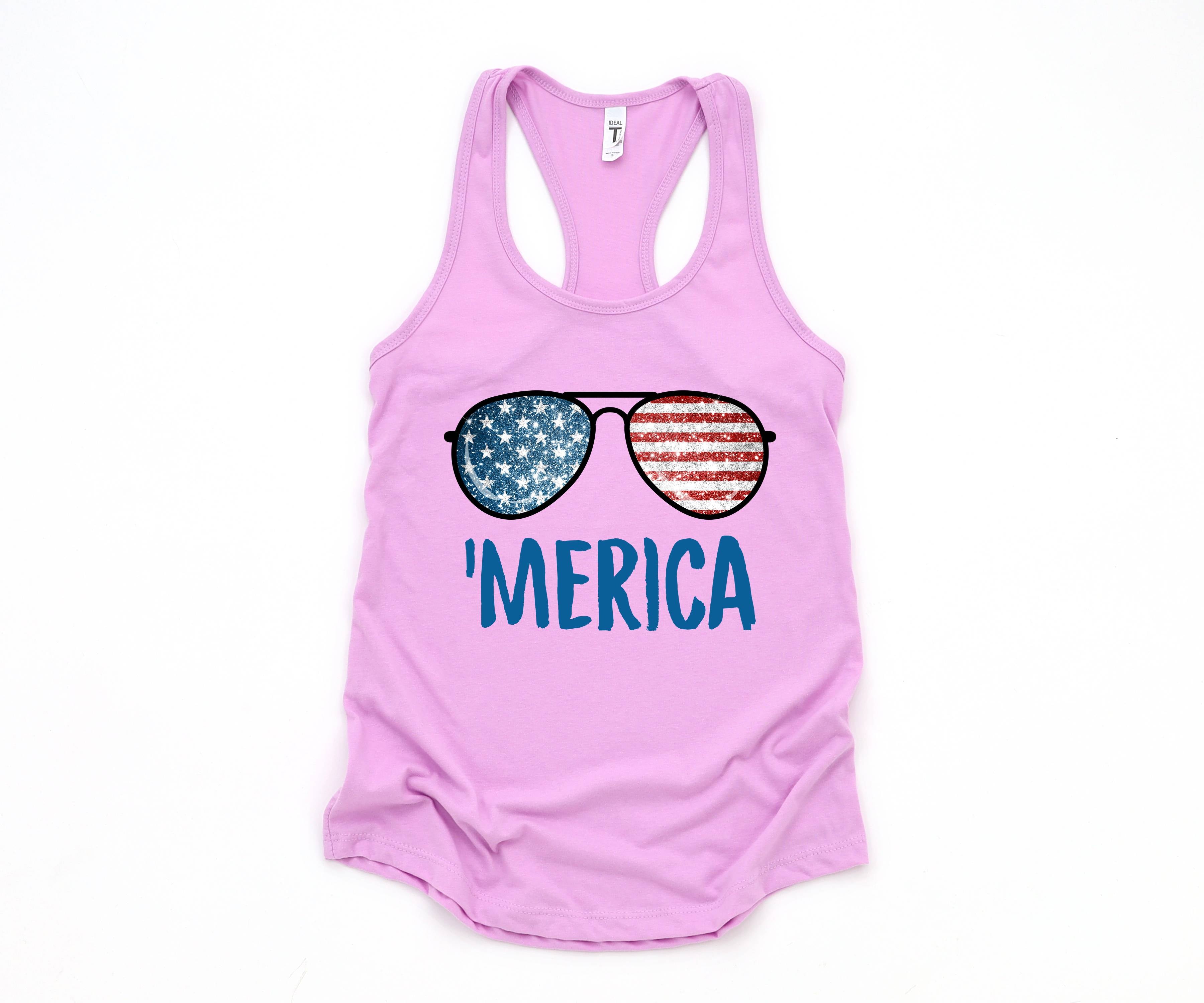 Merica Sunglasses Tank Top, July 4th Tank Top, USA Tank Top, Independence Day, 4th Of July Tank Top, Fourth Of July Outfit, Summer Tank Top