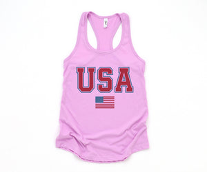 Vintage USA Flag Tank Top, 4th of July Tank, 4th of July Gifts, Vintage Tank Top, USA Apparel, Independence Day Tank Top