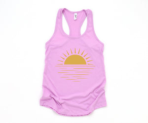 Sun Tank Top, Sunshine Tank Top, Summer Shirt For Lady, Beach Tank Top, Summer Positive Vibes Shirt, Ocean Tank Top