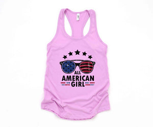 All American Girl Tank Top, 4th of July Tank, Patriotic Tank, 4th Of July Tank, Usa Flag Shirt, Independence Day Shirt