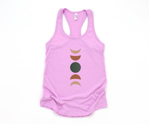 Terracotta Moon Phase Tank Top, Moon Phases Tank Top, Clay Moon Phase Tank Top, Cute Summer Tank Top, Cute Mom Tank Top