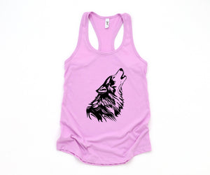 Wolf Tank Top, Howling Wolf Tank Top , Wolves Tank Top, Animal Tank Top, Camp Tank Top, Girls Tank Top, Gift for Mom