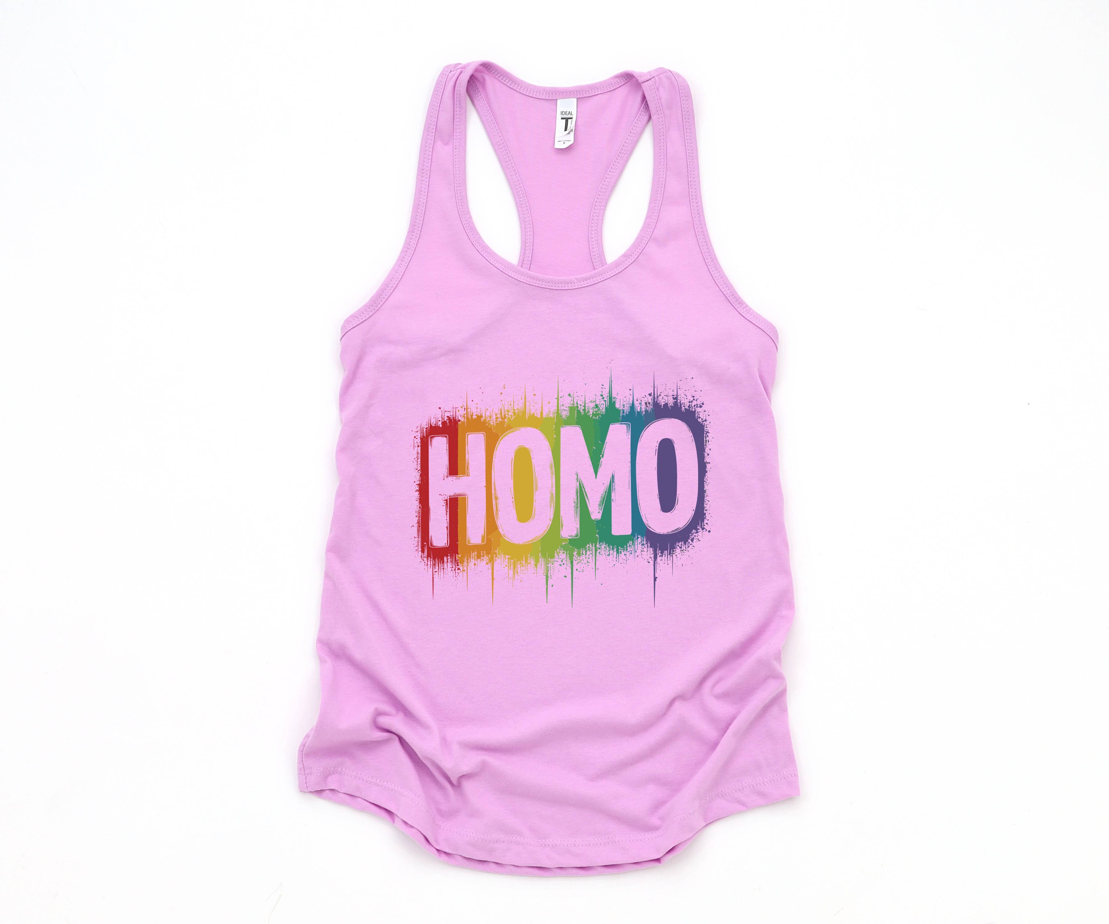 HOMO Sarcastic Queer Tank, Pride Tank Top , Gay Pride Shirt, Pride Shirt, Gay Pride Tank Top, LGBT Pride Shirt