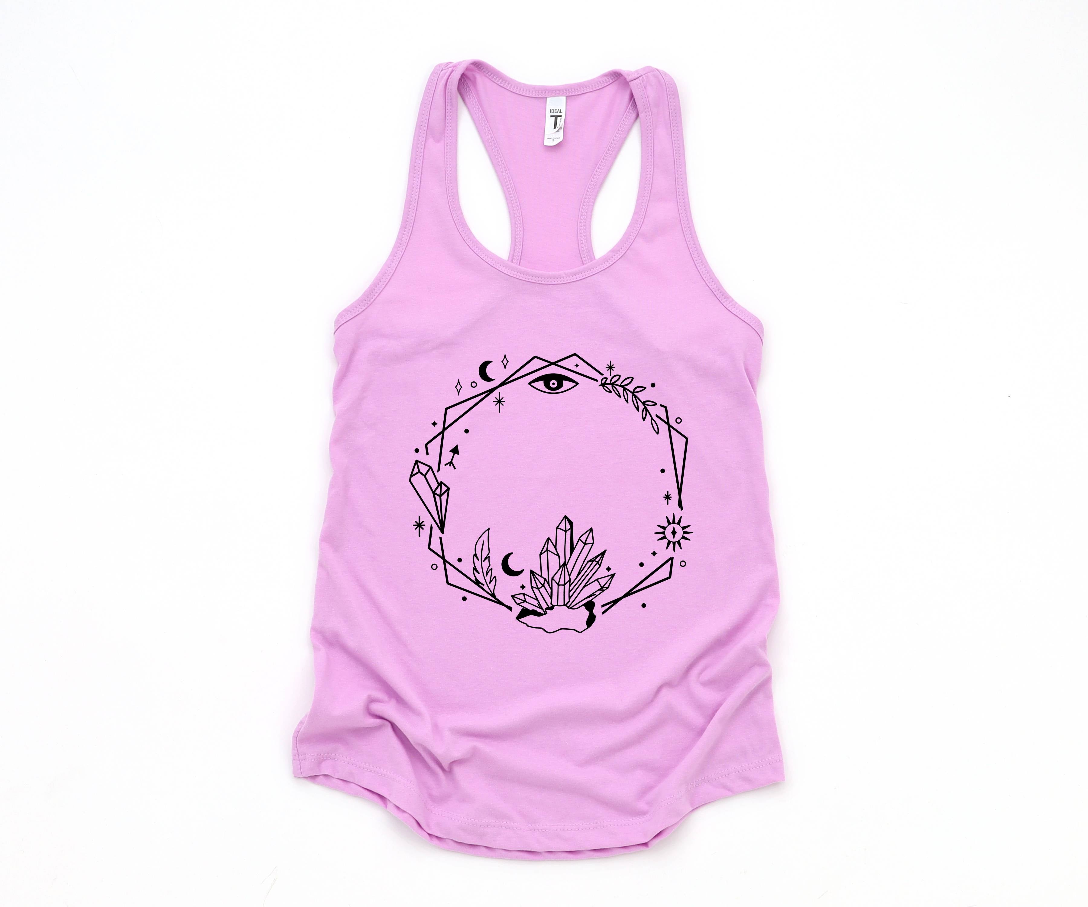 Wreath Tank Top, Witch Lover Tank Top, Crystal Tank Top, Mystic Tank Top, Spiritual Tank Top, Mystical Tank Top