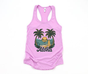 Aloha Beach Tank, Aloha Tank Top, Hawaiian Tank Top, Beach Tanks, Summer Tank Top, Vacation Tank, Summer Tank Tops, Hawaii Tank Top