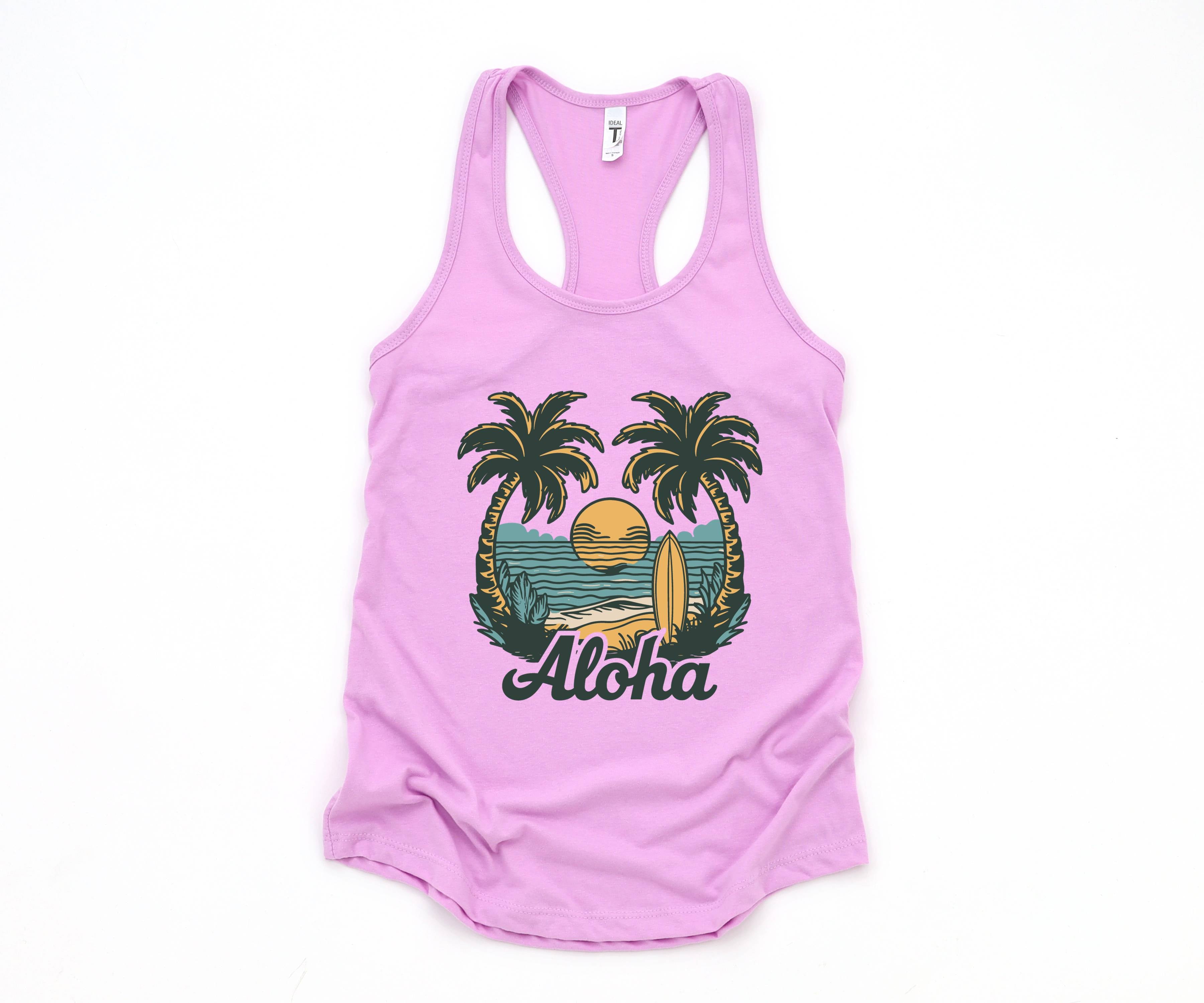 Aloha Beach Tank, Aloha Tank Top, Hawaiian Tank Top, Beach Tanks, Summer Tank Top, Vacation Tank, Summer Tank Tops, Hawaii Tank Top