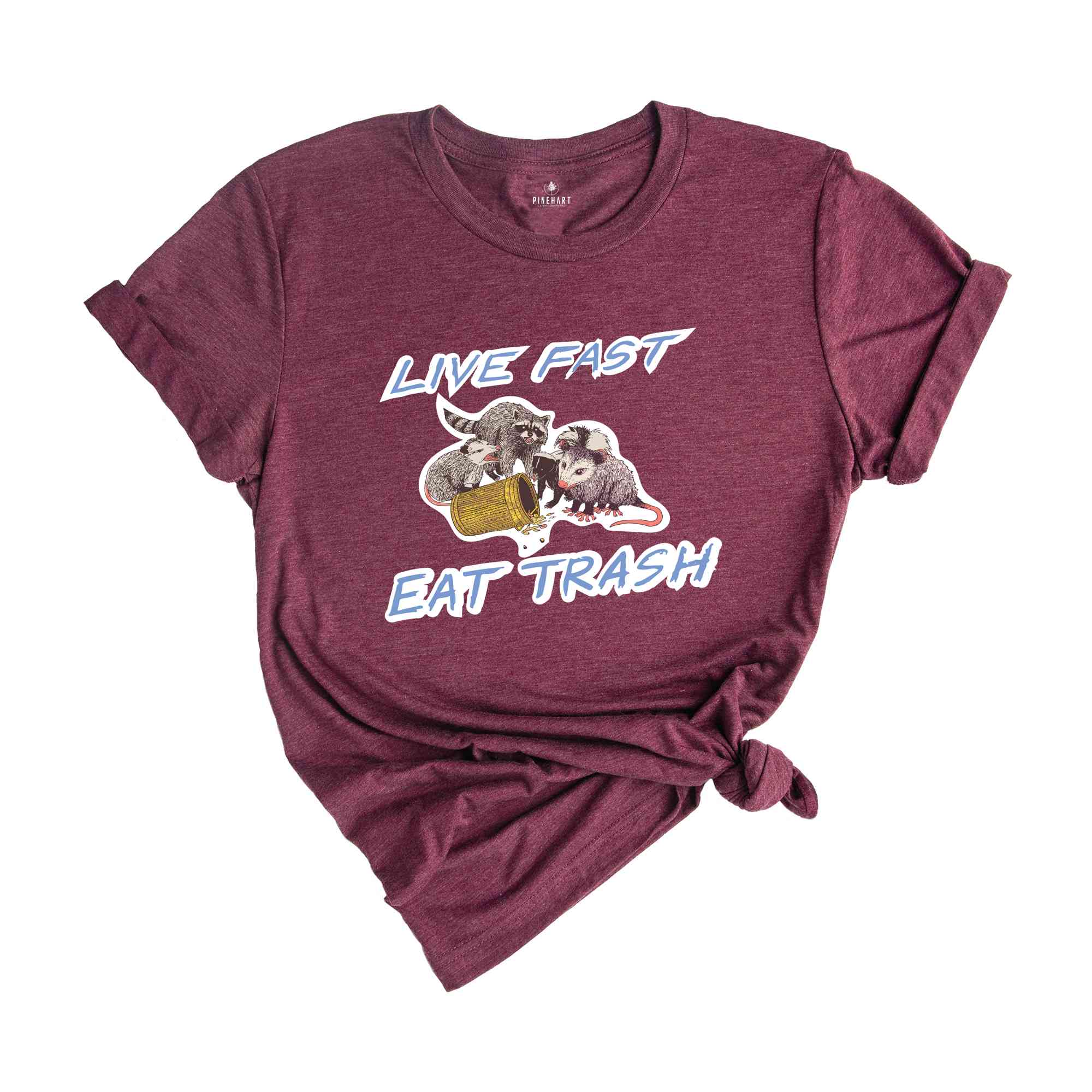 Live Fast Eat Trash Shirt, Funny Raccoon T-shirt, Raccoon Meme Shirt, Animal Lover Gift, Funny Meme Tee