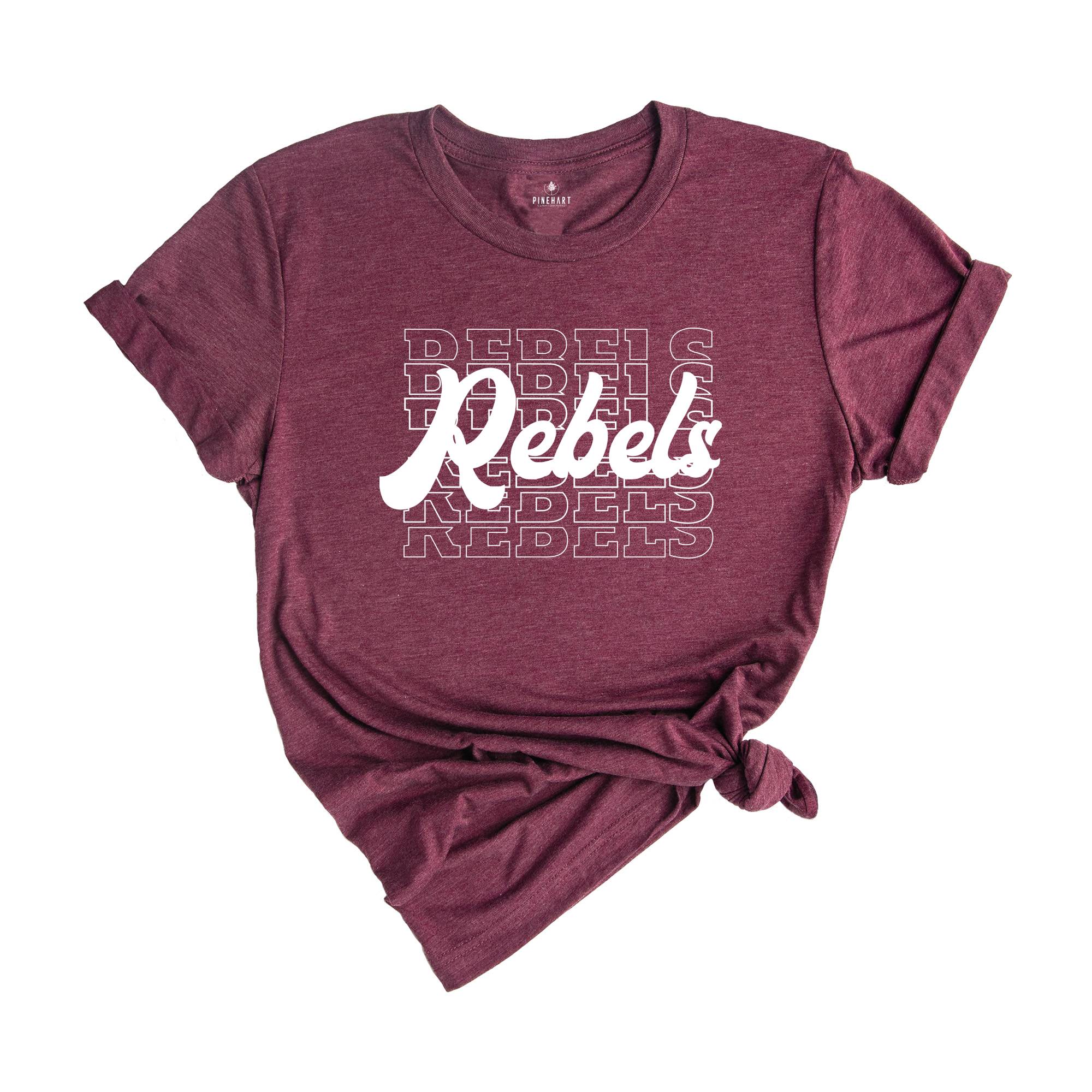 Team Mascot Shirt, Rebels Team Shirt, Rebels Team Spirit Shirt, Rebels Fan Shirt, Rebels School Shirt, Rebels School Spirit