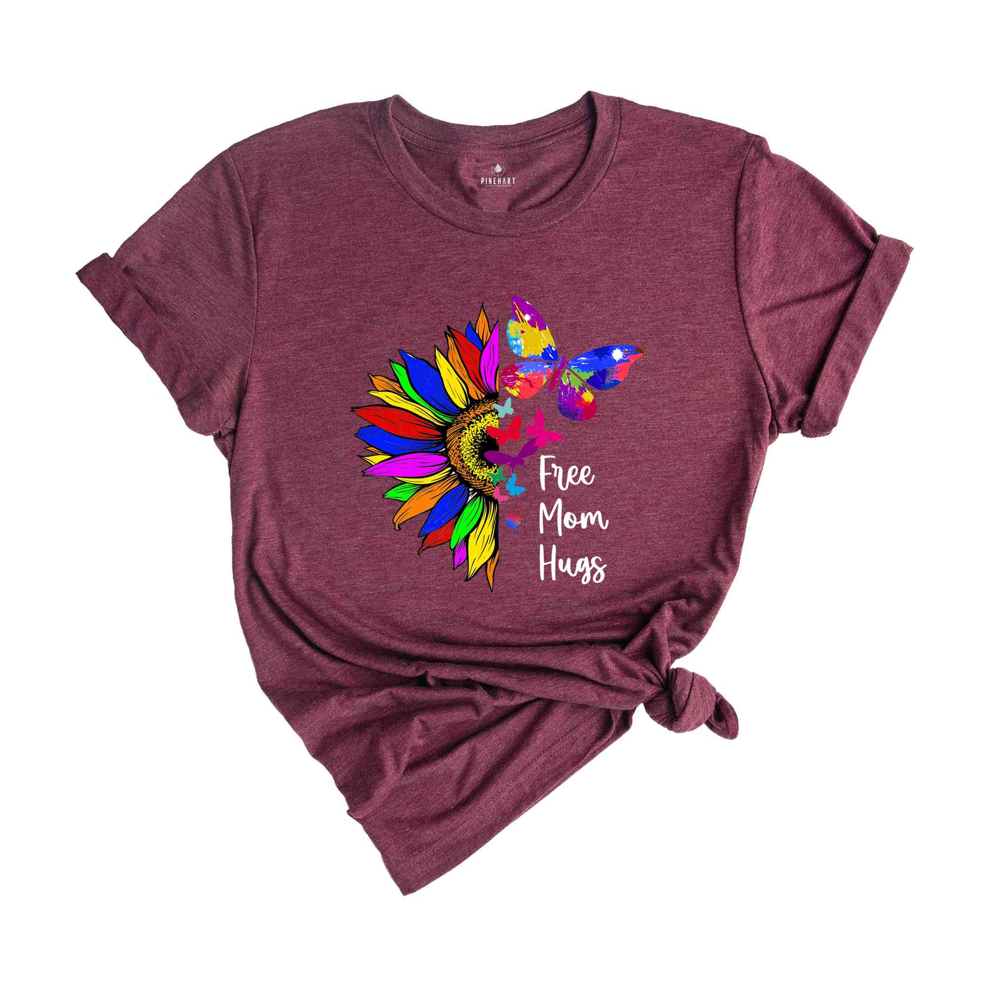 Free Mom Hugs Shirt, Floral Pride Shirt, Queer Shirt, Lesbian Shirt, Pride Ally Shirt, Rainbow Shirt, Gay Shirt, Pride Month Shirt