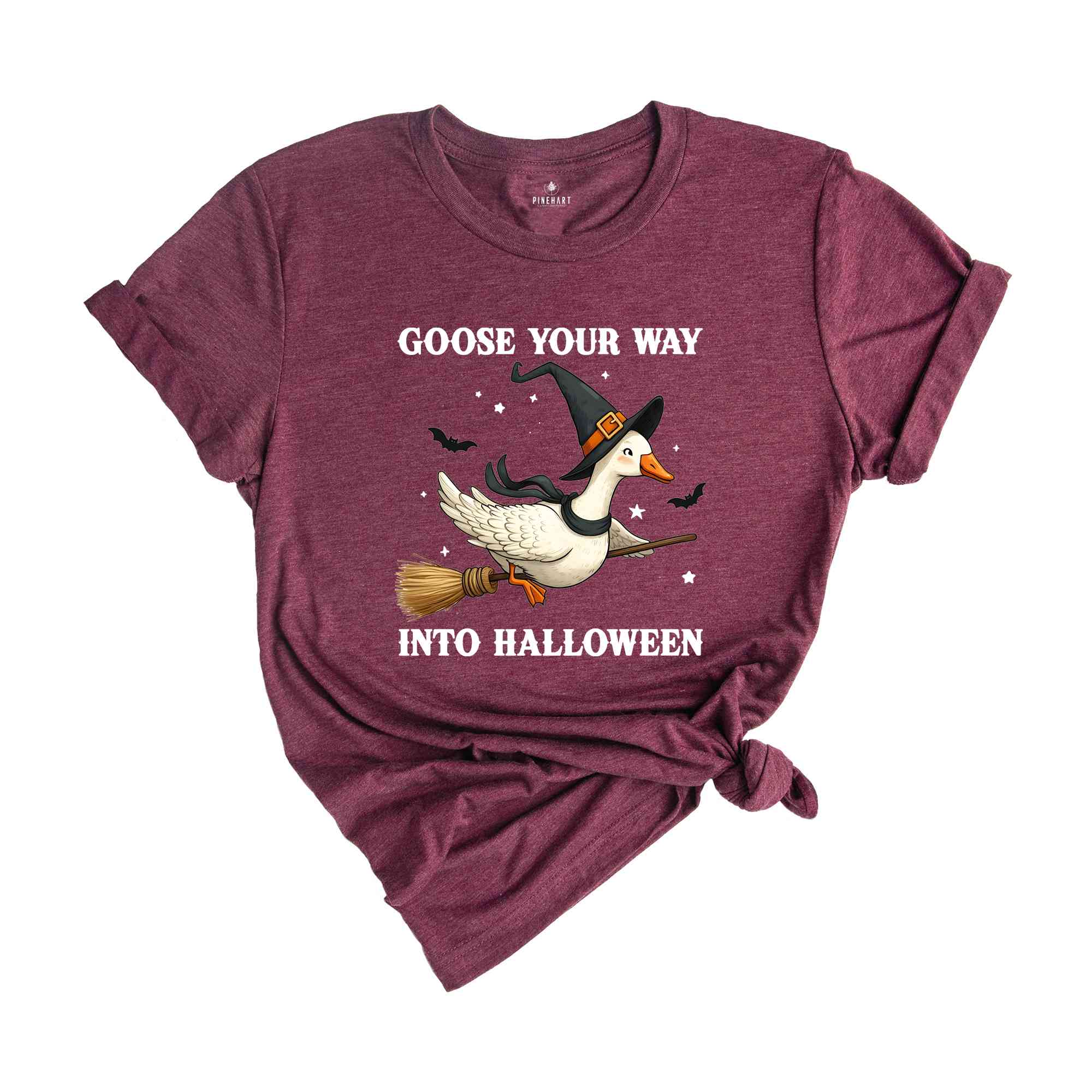 Goose Your Way Into Halloween Shirt, Halloween Goose T-Shirt, Halloween Duck Shirt, Flying Duck Pumpkin Tee, Trick or Treat Shirt