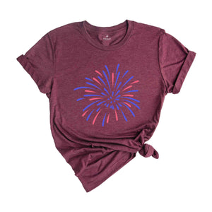 Firework USA Shirt, 4th Of July Shirt, Independence Day Shirt, Gift For American, Red White Blue Shirt, Patriotic Shirt, American Tee