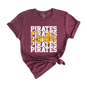 Team Mascot Shirt, Pirates Team Shirt, Pirates Football Shirt, Pirates Fan Shirt, Pirates School Shirt, Pirates School Spirit