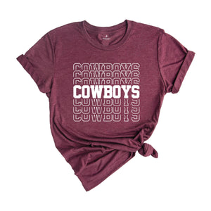 Team Mascot Shirt, Cowboys Team Shirt, Cowboys Football Shirt, Cowboys Fan Shirt, Cowboys School Shirt, Cowboys School Spirit