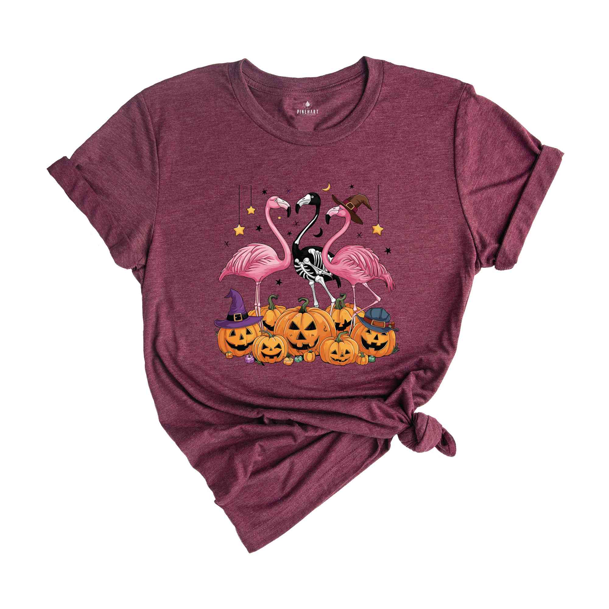 Halloween Flamingo shirt, Halloween Shirt, Happy Halloween, Retro Spooky Season, Pumpkin Patch Shirt, Flamingo Halloween T-shirts