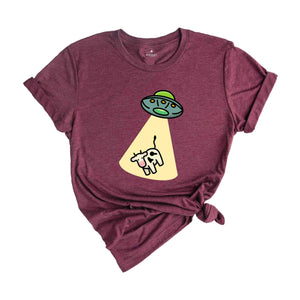 UFO Cow Abduction Shirt, Funny Ufo Shirt, Alien Abduction Shirt, Nerdy Gift, Cute Alien Shirt, Humorous Alien Shirt, Outer Space Gift