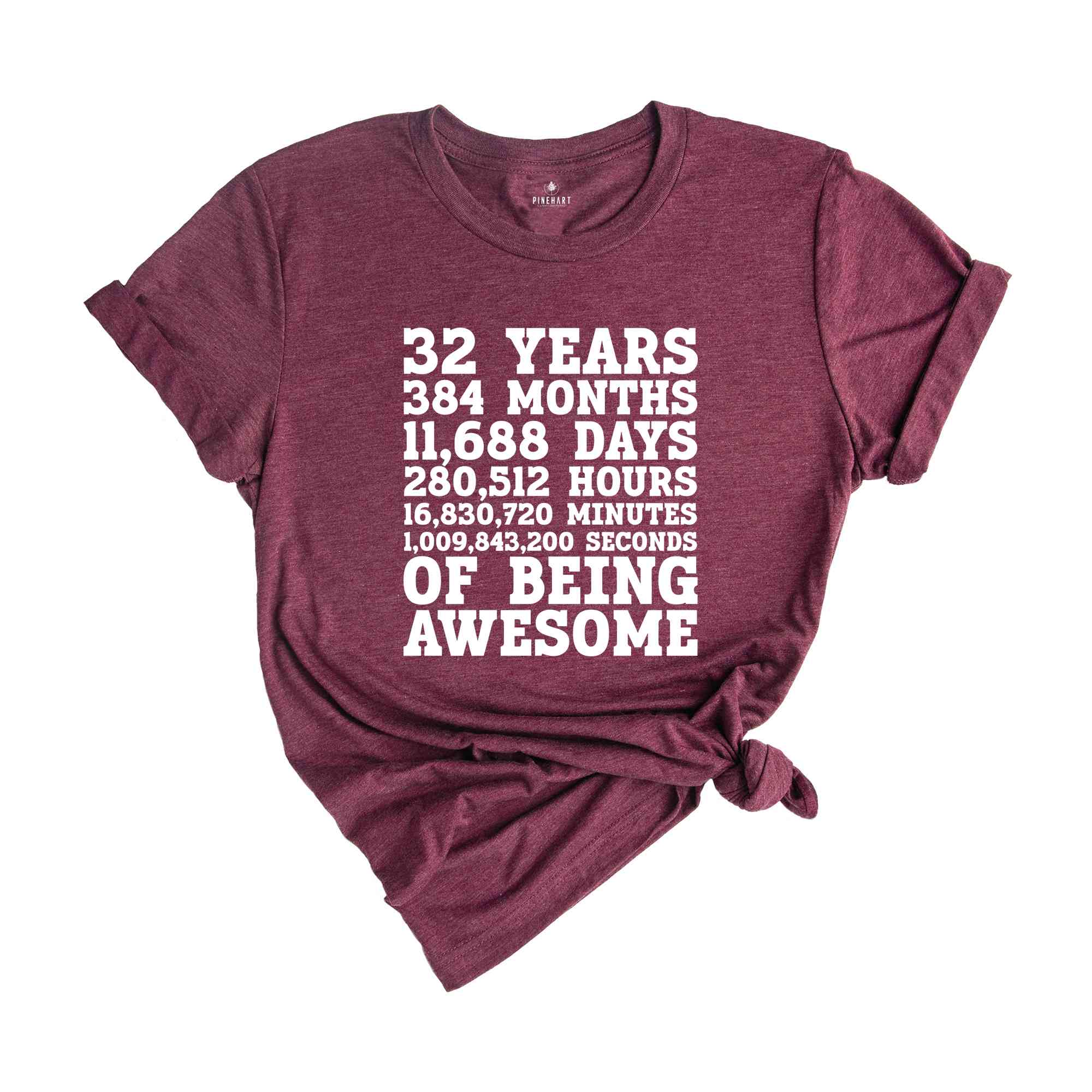 32 Years Definition T-Shirt, 32nd Birthday Shirt, Thirty Two Years Old Tee, 32nd Birthday Sweatshirt, Turning 32 Gift, Born In 1992 Shirt