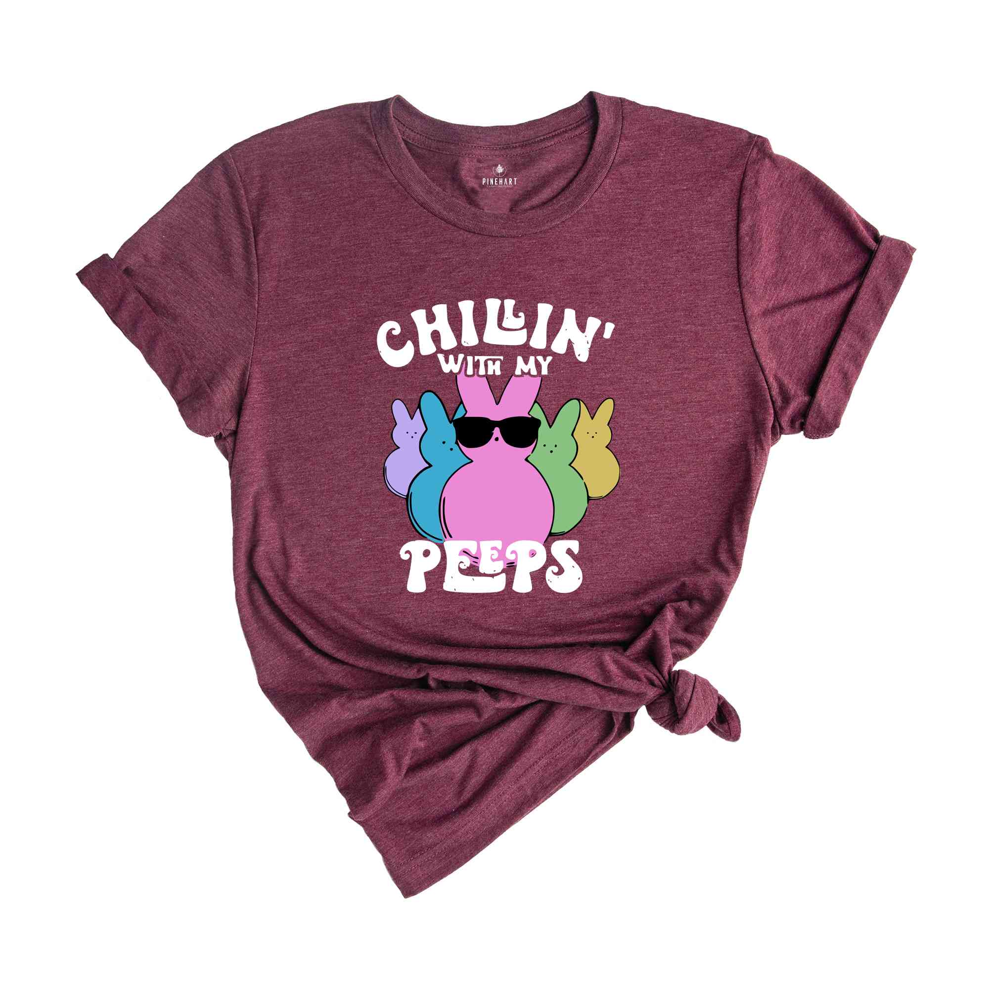 Chillin’ With My Peeps Shirt, Retro Easter Shirt, Easter Shirt, Cute Easter Shirt, Bunny Shirt, Easter 2024 shirt, Trendy Easter