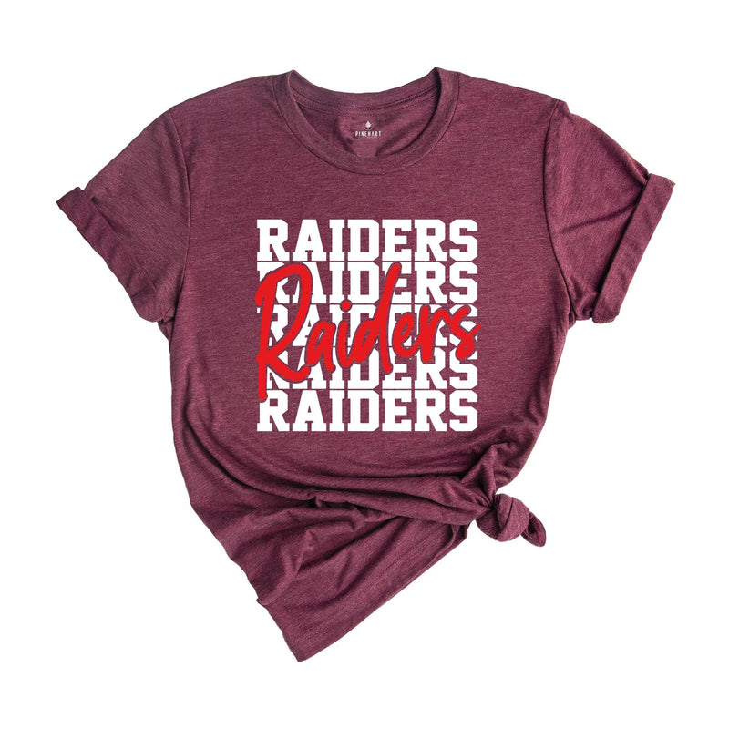 Raiders Written Team Mascot Shirt, Raiders Team Shirt, Raiders Team Spirit Shirt, Raiders Fan Tee, Raiders School Spirit