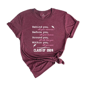 Graduation Saying Class of 2024, Senior 2024 Shirt, Class Of 2024 Shirt, Graduation T-Shirt, Graduation Party, Senior Squad