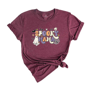 Spooky Mama Shirt, Spooky Season, Retro Shirt, Retro Halloween Shirt For Mother, Halloween Mom Shirt Gift, Halloween Mama Tshirt