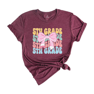 5th Grade Teacher Coquette Shirt, Teacher Pencil