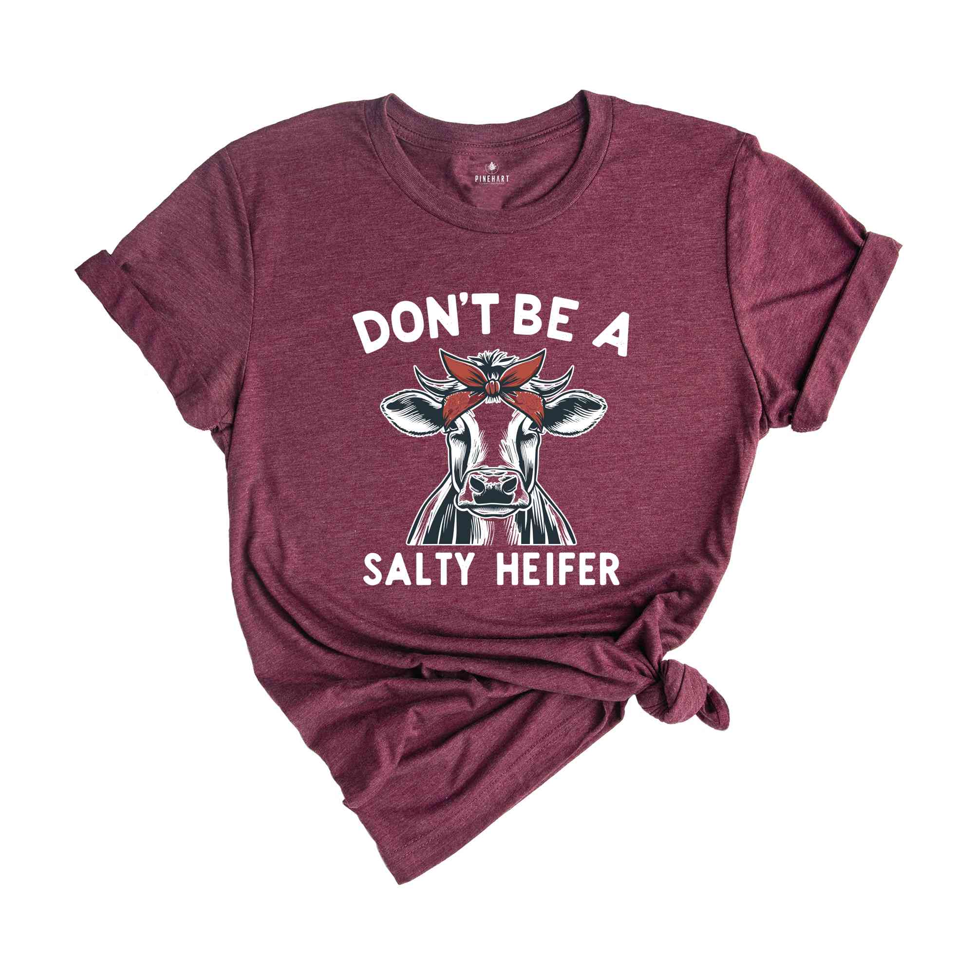 Don't Be A Salty Heifer Shirt, Sassy Cow Shirt, Retro Sarcastic Shirt, Funny Cow Lover Shirt, Crazy Heifer Shirt, Vintage Farm Shirt