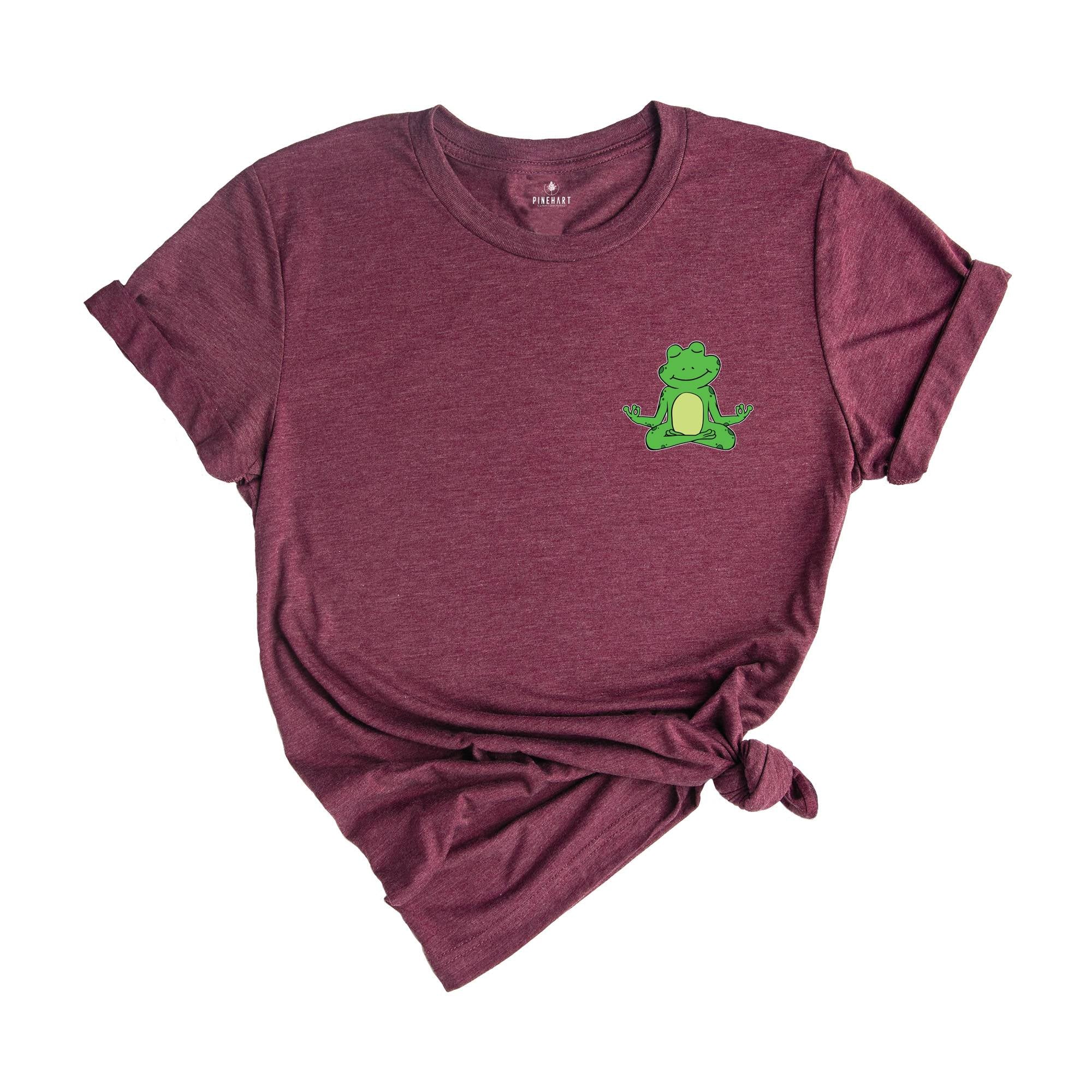 Yoga Frog Shirt, Cute Frog Shirt, Yoga Lover Shirt, Animal Meditation, Kawaii Frog Shirt, Frog Lover Gift, Namaste Shirt