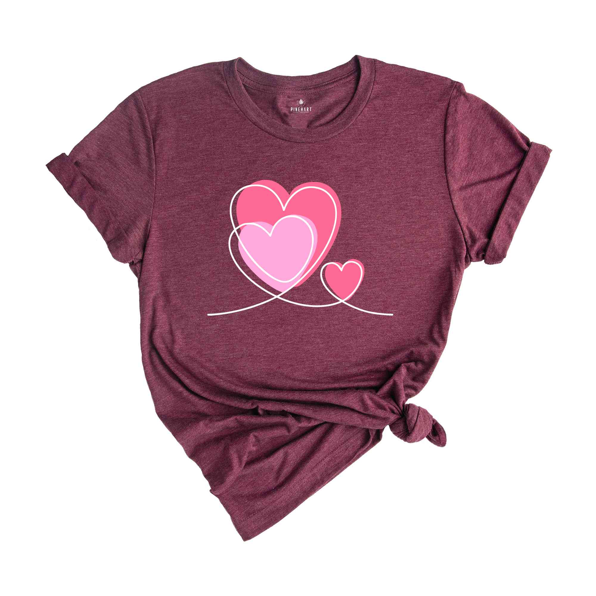 Heart Trio Valentine’s Day Shirt, Matching Valentines Couples,3 hearts valentines shirt, Anniversary Shirt