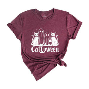 Catloween Shirt, Halloween Cats Shirt, Cat Shirt, Ghost Shirt, Halloween Shirt, Cool Halloween Cats Shirt, Cat Lover Shirt, Spooky Shirt