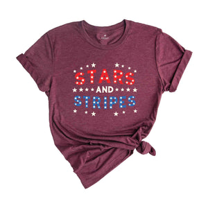 Stars And Stripes 4th Of July Shirt, Independence Day Shirt, Red White and Blue Shirt, Cute USA Flag Shirt