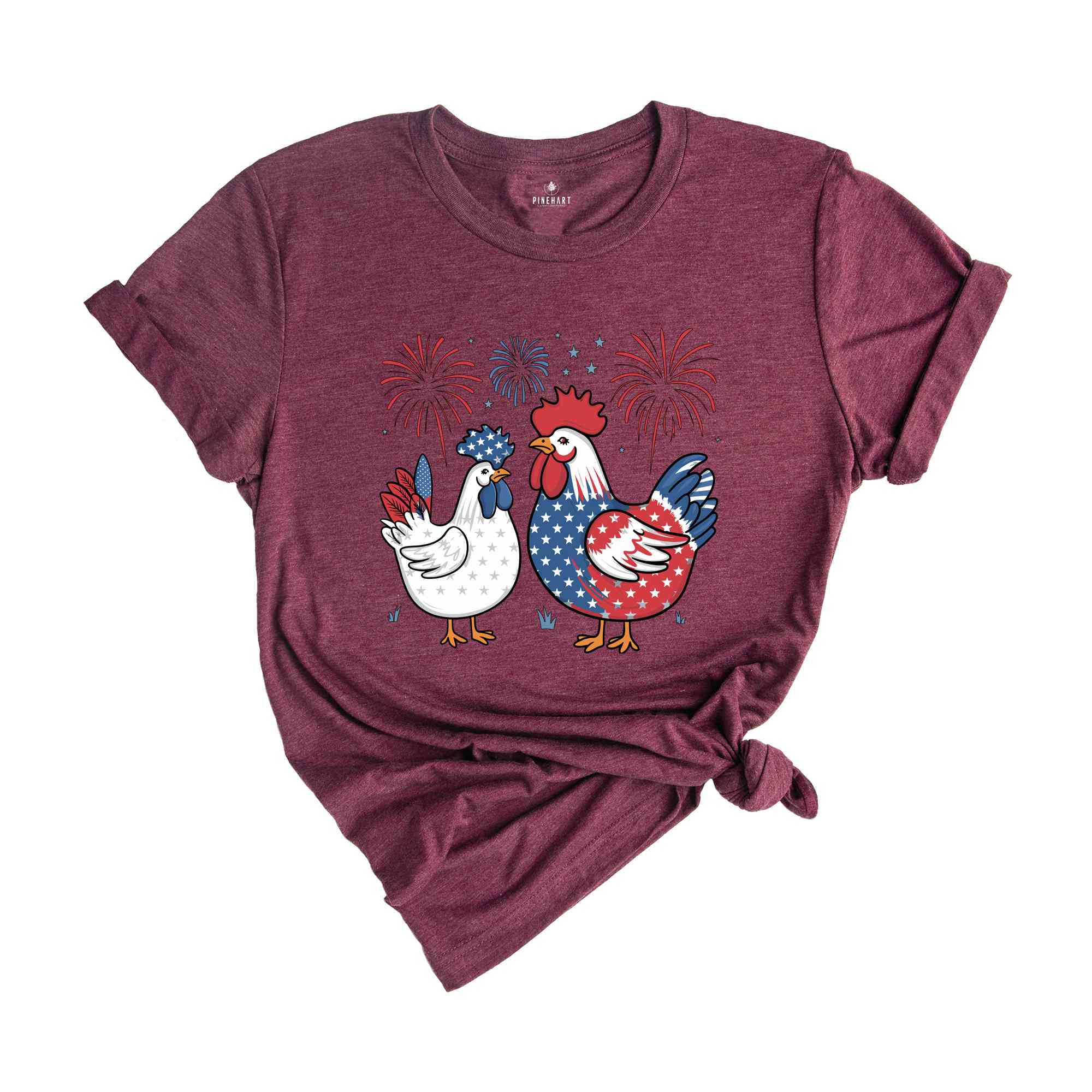 Funny 4th of July Shirt, Chicken Shirt, Independence Day Tee, USA Flag Shirt, Patriotic Shirt, Freedom Shirt, Womens Fourth of July, USA Tee